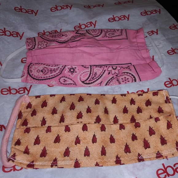 1 Filtered + 1 Unfiltered CLOTH Face Mask BANDANAS - Picture 2 of 8